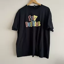 Gildan 2XL Black Stay Positive Cotton Short Sleeve T-shirt