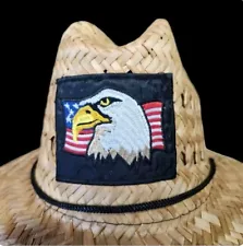 Wide Brim Straw Summer United States of America Eagle Sombrero