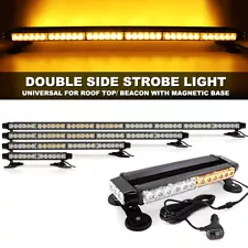 LED Emergency Strobe Rooftop Double Side Light Bar Traffic Advisor Flash Warning