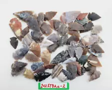 58 Piece Broken Arrowheads - Spearheads - Obsidian Point - Hand Knapped