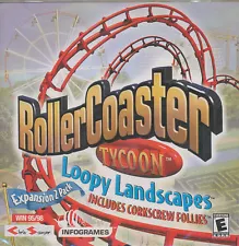 Roller Coaster Tycoon LOOPY LANDSCAPES Vintage RollerCoaster Expansion PC Game