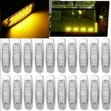 2-30pcs Amber Side Marker Lights Clearance 12LED Truck Trailer For Peterbilt 12V