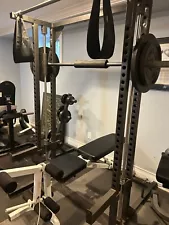 Smith Machine w/ 228 Pounds Olympic Weight + Olym. Bar + Bench + weight rack