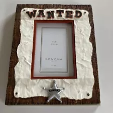 Western Themed" Wanted" Picture Frame from Sonoma / Kohl's - NIB