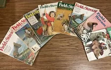 Lot Of 8 Vintage 1950’s FIELD AND STREAM MAGAZINE - Sale Price To Reflect Damage