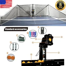 US Super Automatic Table Tennis Robot Ping Pong Pitching Machine Training + Net