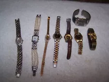 8 Vtg Womans Mostly Dress Watches-Citizen Pulsar Jurgensen Gruen Seiko-6 WORK