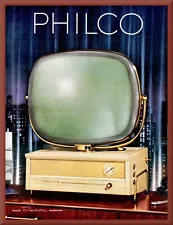 Vintage 1958 Philco Predicta TV AD, Flat Flexible Refrigerator Magnet, 42 MIL