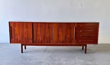 Mid Century Danish Modern Rosewood Credenza By Ib-Kofod Larsen for Faarup