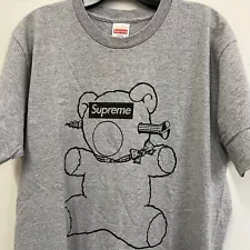 2015 Supreme x Undercover Bear Box Logo Tee T-Shirt Grey Sz Large