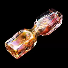 5" Pink Dual Hammer Extra Thick Glass Pipe Tobacco Smoking Hand Pipes - Mo