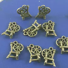 20pcs antiqued bronze SPINNING WHEEL pendant charm G970