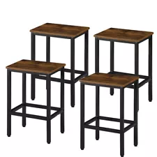 Set of 4 Classic Wooden Breakfast Bar Stools Counter Stools for Kitchen