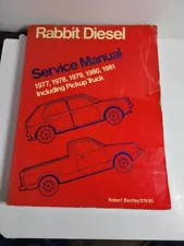 Rabbit Diesel Service Manual 1977,78,79,80,81 Including Pickup Truck