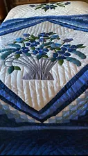 New ListingNew Homemade King Sized Quilt Amish Hand Stitched Appliqued Sunshine And Shadow