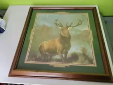 Sir Edwin Landseer 1851 "Monarch of the Glen" Picture in Frame Fine Art Vintage