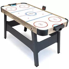 GoSports 54 Inch Air Hockey Arcade Table for Kids & Adults - Oak