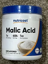 Nutricost Malic Acid Powder 1 LB (16oz) - Gluten Free, Non-GMO (454 Grams)