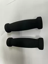 Kawasaki black foam rubber open end THIN comfort street bike Grips 7/8"