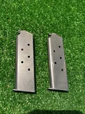 New Listing2 Factory Colt Magazine Stainless 7 Rounds Marked “COLT 45 AUTO” C S