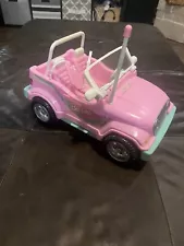 1999 Mattel Barbie Wrangler Jeep W/ Remote Control Pink Chrysler