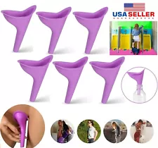 6PCS Portable Female Woman Ladies She Urinal Urine Wee Funnel Camping Travel Loo