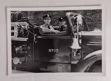 1949 Fire Dept Captain Mack Fire Engine Truck #17 Photograph Snapshot 5 X 7