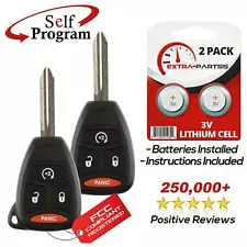 2 For 2007 2008 2009 2010 2011 2012 2013 2014 2015 Jeep Wrangler Key Remote Fob