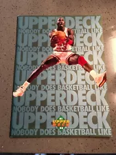 Michael Jordan 1991-1992 Upper Deck Basketball Promo Sales 9"x12" Dealer Folder*