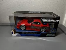 Jada Toys Dom's Mazda RX-7 Fast of Furious 1/24 Scale Diecast Model Toy Car -