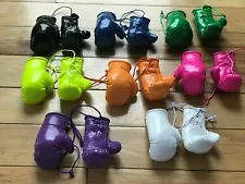 Black Blue Florescent Green Green, Orange, Pink, Purple, Red White Boxing Gloves