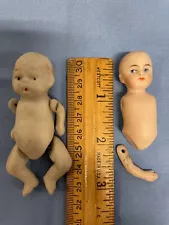 Antique Bisque Doll Babies Lovely Head on Body for Parts + Jointed Baby SALE