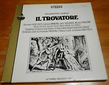 Giuseppe Verdi Il Trovatore 3 Record Box Set Everest Libretto Included LP