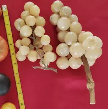 Two Vintage Alabaster Marble Grape Clusters - Estate Sale