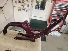 1978 PUCH MOPED MAXI LUXE FRAME AND REAR SWINGARM BURGUNDY ORIGINAL PAINT L$$K