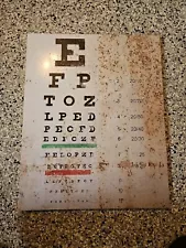 Metal Eye Chart Sign, Repop, 16 x 20, unframed.