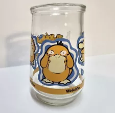 Vintage Pokémon 1999 Welch's Glass Jelly Jar #54 Psyduck 4" Nintendo