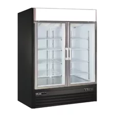 PEAKCOLD Double Door Commercial Display Freezer - Glass Door Merchandiser