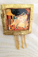 GUSTAV KLIMT THE KISS BROOCH