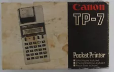 Canon TP-8 Pocket Printer Calculator W/ Case Manual For Parts or Repair