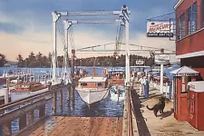 Busy Afternoon at the Yard LE Print by Peter Ferber - Lyman - Chris-Craft - Boat