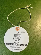 1975 Masters Ticket Jack Nicklaus Tuesday Practice Round