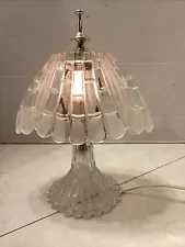 Vintage Yugoslavia Lead Crystal Cut Glass Boudoir/Accent Lamp BEAUTIFUL