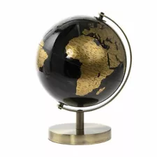 27cm Black Gold World Globe Vintage Rotating Atlas Office Ornament Home