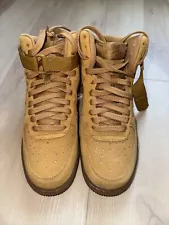 NEW Boy's Nike Air Force 1 High LV8 3 Wheat Suede Shoes CK0262-700, Size 4.5Y