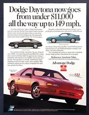 1992 Dodge Daytona IROC/RT Turbocharged Coupe photo Aggressive vintage print ad