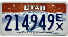 *99 CENT SALE* 2009 Base Utah EXEMPT License Plate #214949 No Reserve