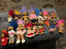 Mixed Lot Of 19 Trolls Vintage-RUSS-Battle Troll-pencil Toppers Used