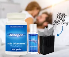 Xanogen Pills & Oil - (Male Pleasure Pack!) L-Arginine | FREE Gift Bag Included!