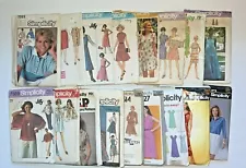 Mixed Lot of 17 SIMPLICITY SEWING PATTERNS Women Fashion Miss SIZE 8-18